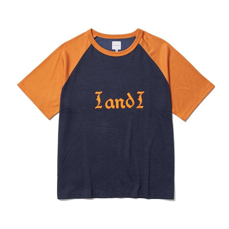"I and I" 2TONE H/S T-SHIRT -3.COLOR-(NAVY)