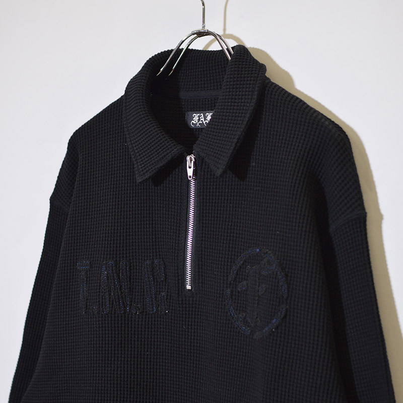 Thermal Half Zip Pullover -BLACK- | IN ONLINE STORE