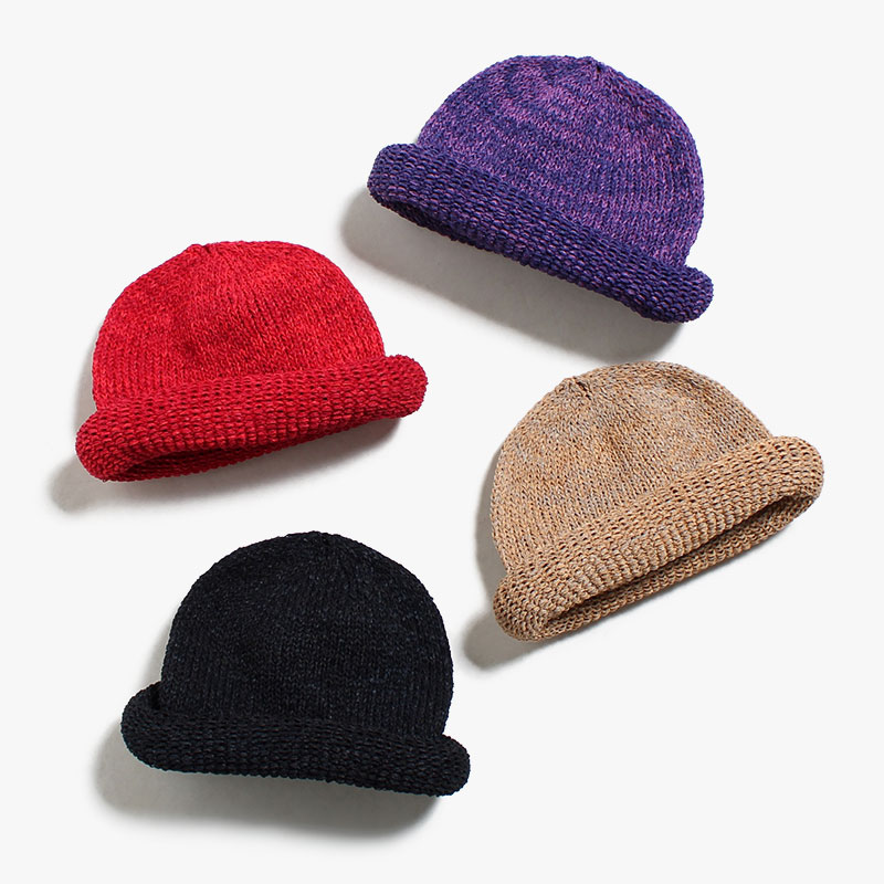 ROLL HAND KNIT CAP -4.COLOR-