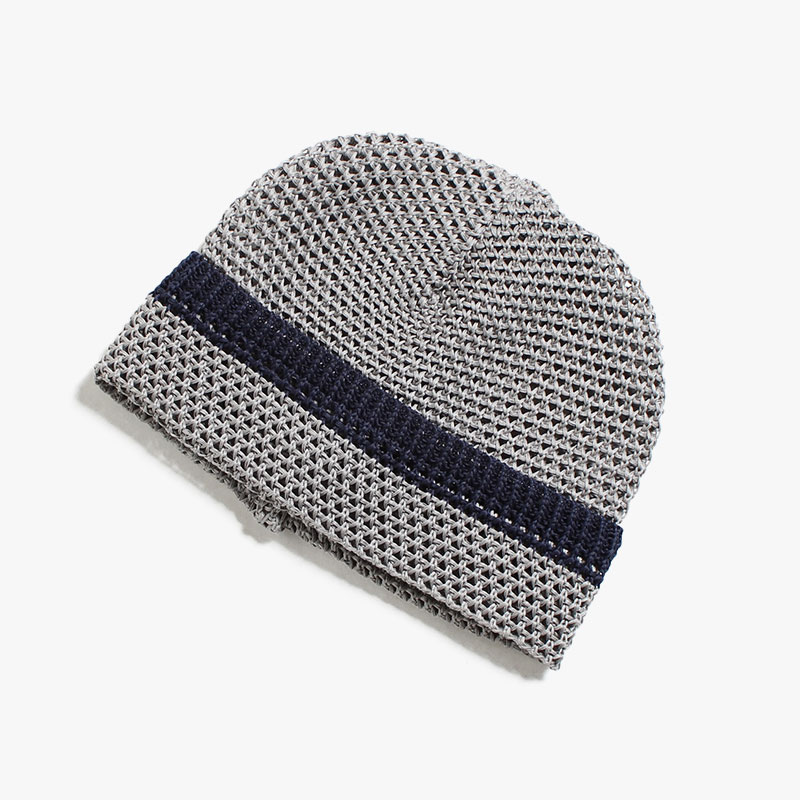 ROLL HAND KNIT CAP -4.COLOR-(GRAY)