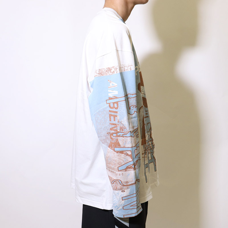 AMBIENCE OVERSIZED LS TEE -WHITE-