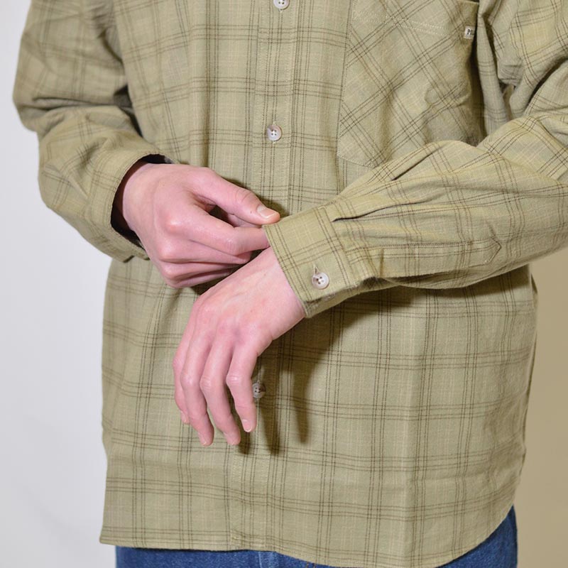 Mitchell LS Shirt/Flannel -GREEN/BEIGE-