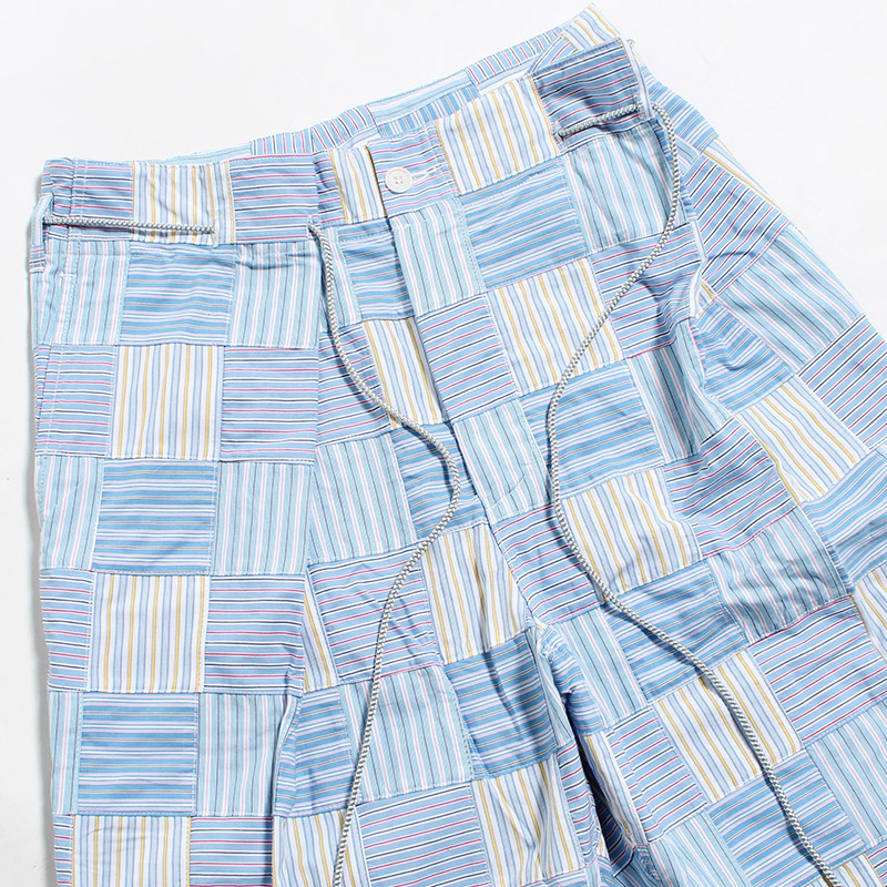 Stripe Patchwork Hakama Trousers -SAX-