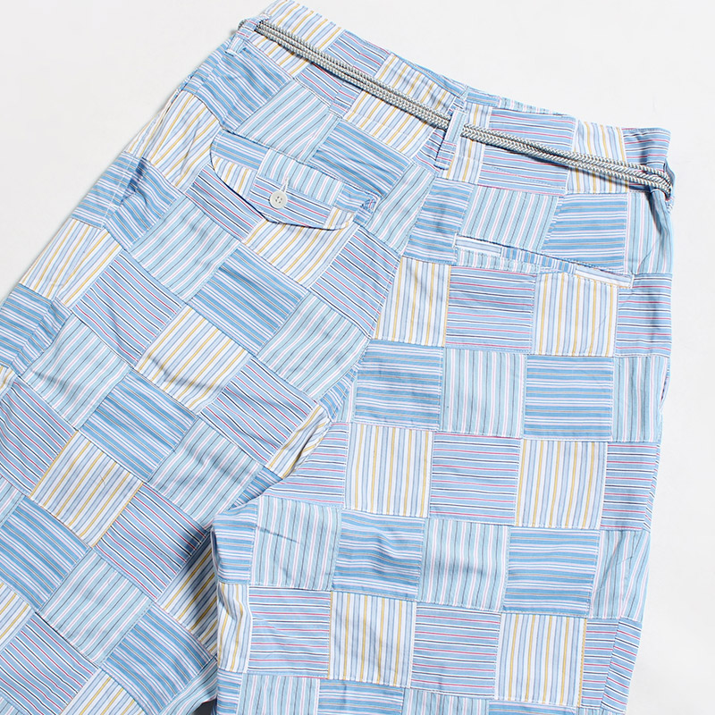 Stripe Patchwork Hakama Trousers -SAX-