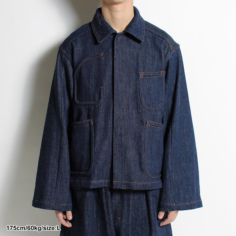 OAD PK DENIM SACK JACKET -INDIGO NAVY-