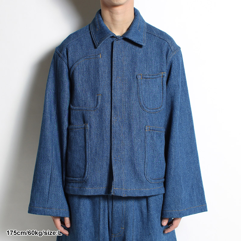 OAD PK DENIM SACK JACKET -INDIGO BLUE-