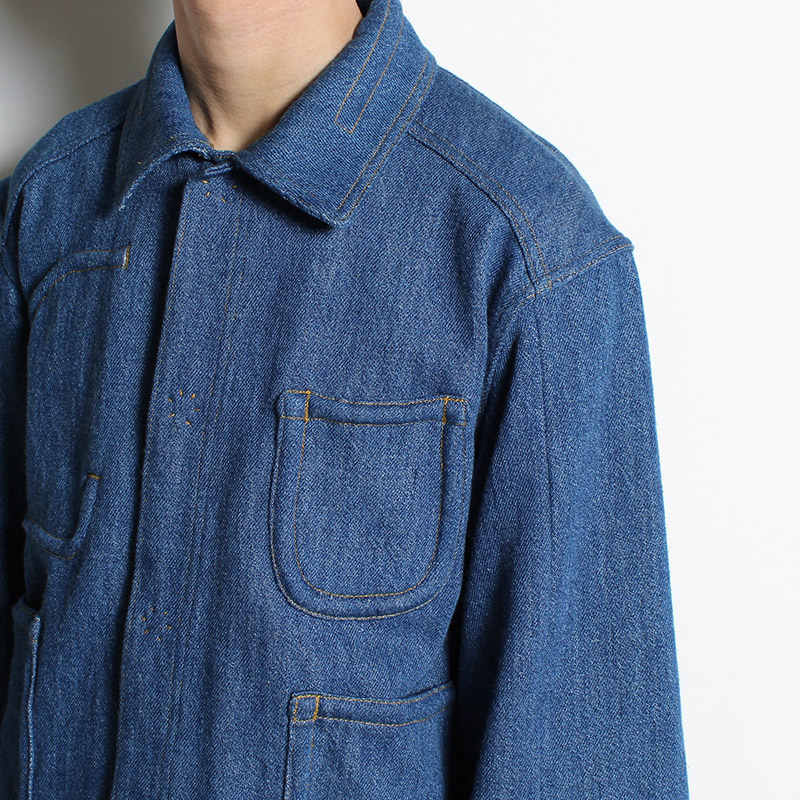 OAD PK DENIM SACK JACKET -INDIGO BLUE-