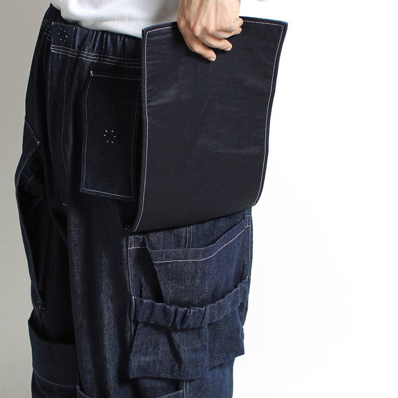 UTILITY FULL FLAP DENIM PANTS -INDIGO NAVY-