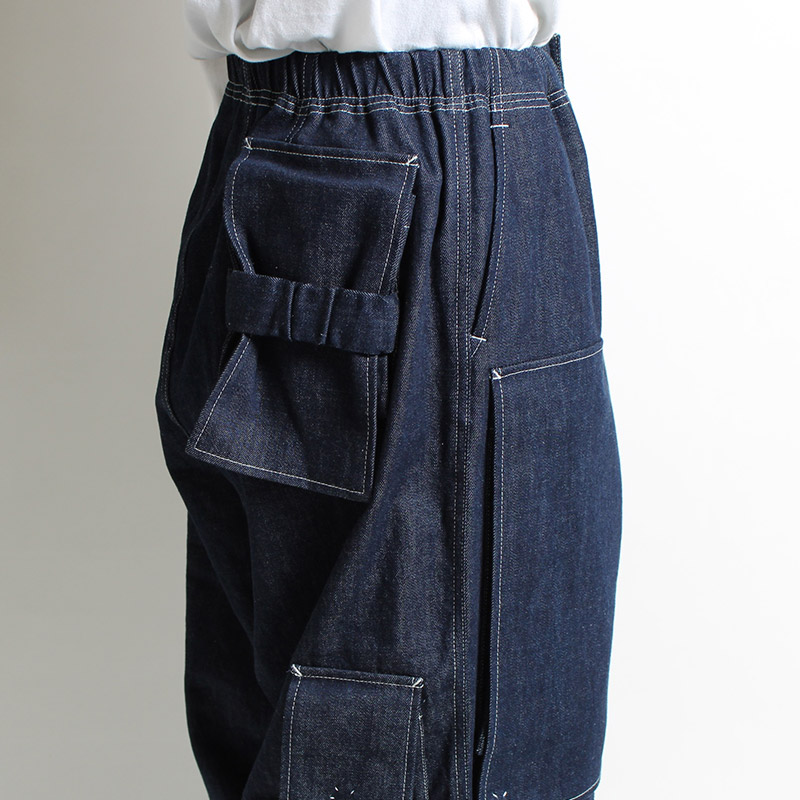 UTILITY FULL FLAP DENIM PANTS -INDIGO NAVY-