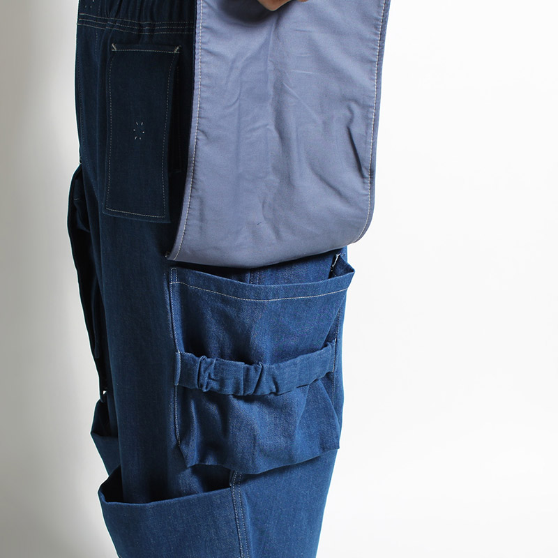 UTILITY FULL FLAP DENIM PANTS -INDIGO BLUE-