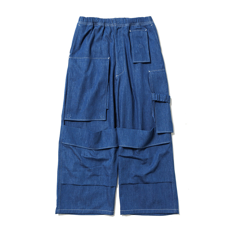 UTILITY FULL FLAP DENIM PANTS -INDIGO BLUE-