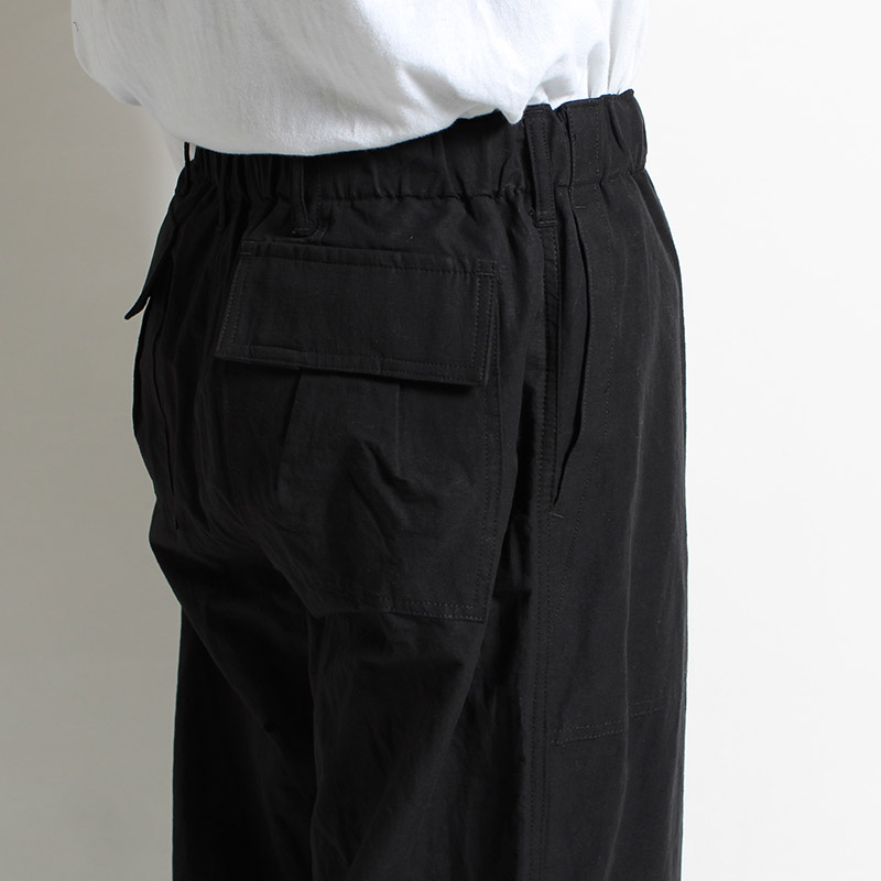 UTILITY KNEES CARGO PANTS -BLACK-