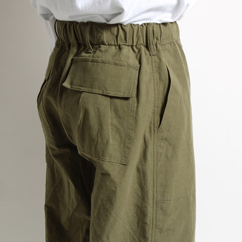 UTILITY KNEES CARGO PANTS -OLIVE-