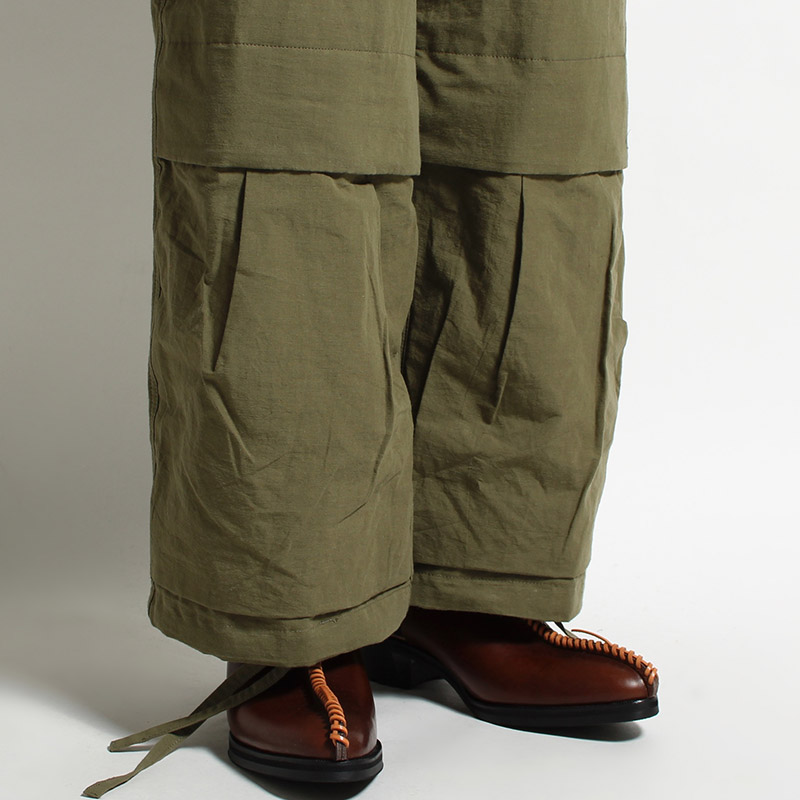 UTILITY KNEES CARGO PANTS -OLIVE-