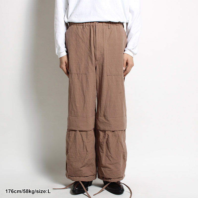 UTILITY KNEES CARGO PANTS -LIGHT BROWN-