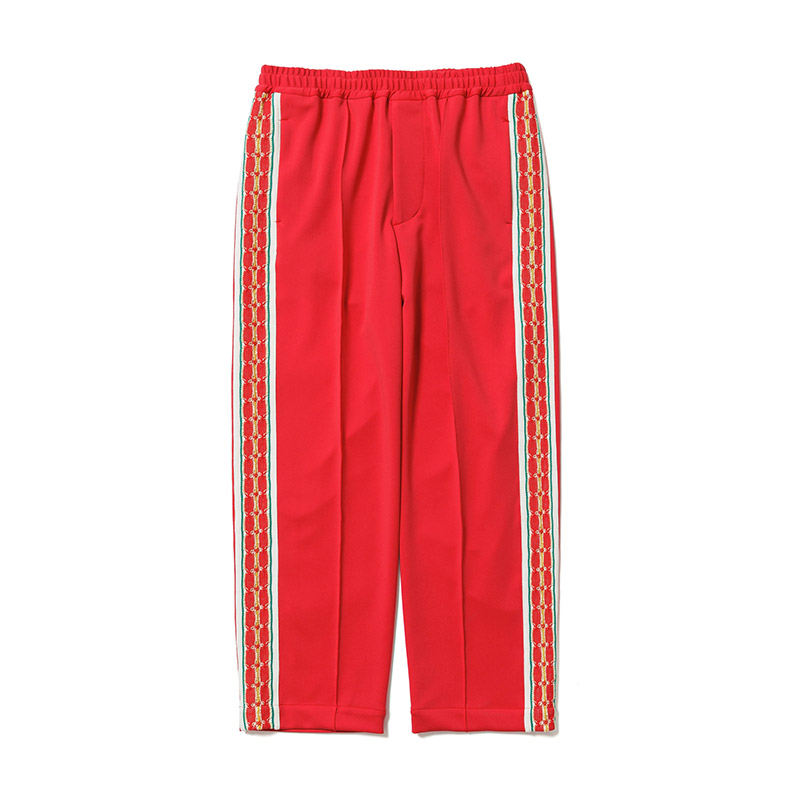 LACE TAPE TRACK PANTS -RED-