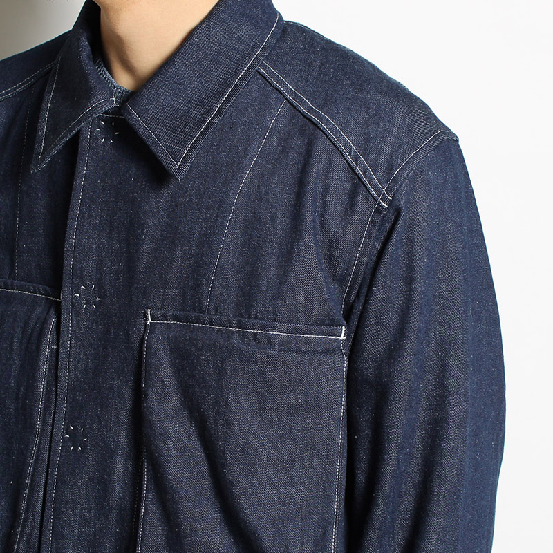 UTILITY FULL FLAP DENIM JACKET -INDIGO NAVY-