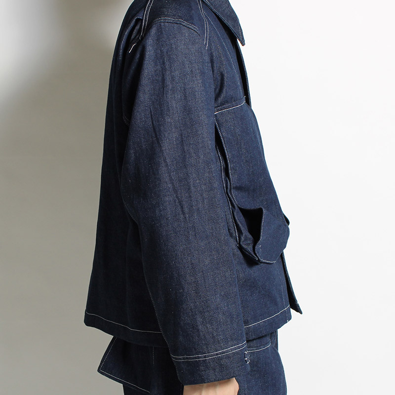 UTILITY FULL FLAP DENIM JACKET -INDIGO NAVY-