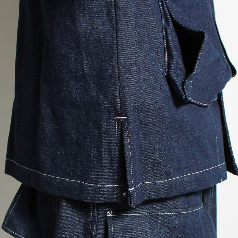 UTILITY FULL FLAP DENIM JACKET -INDIGO NAVY-