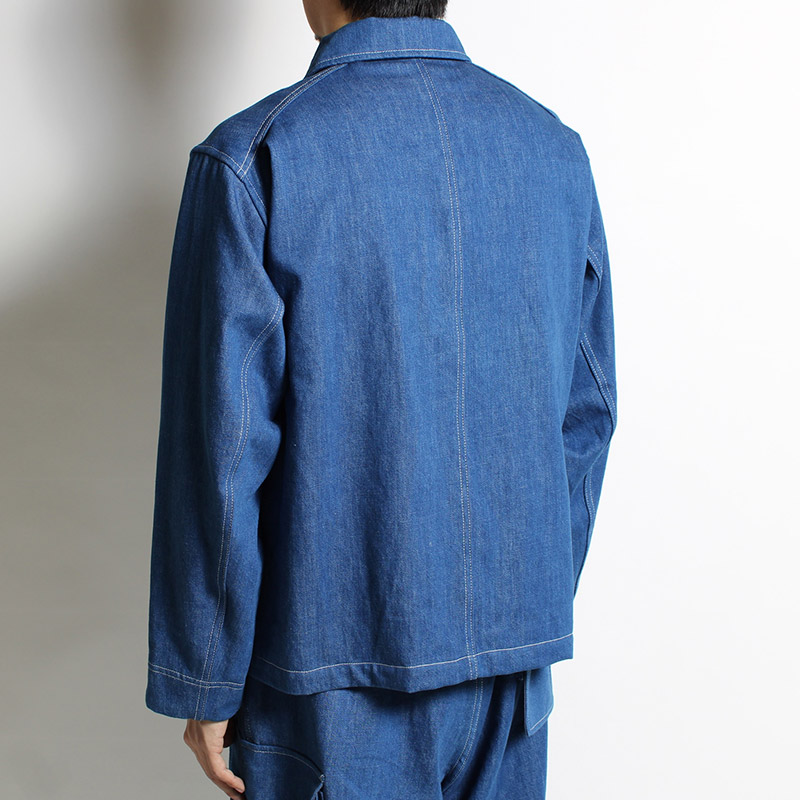 UTILITY FULL FLAP DENIM JACKET -INDIGO BLUE-