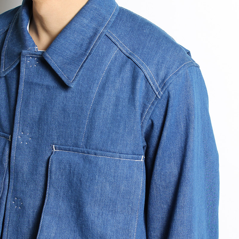 UTILITY FULL FLAP DENIM JACKET -INDIGO BLUE-