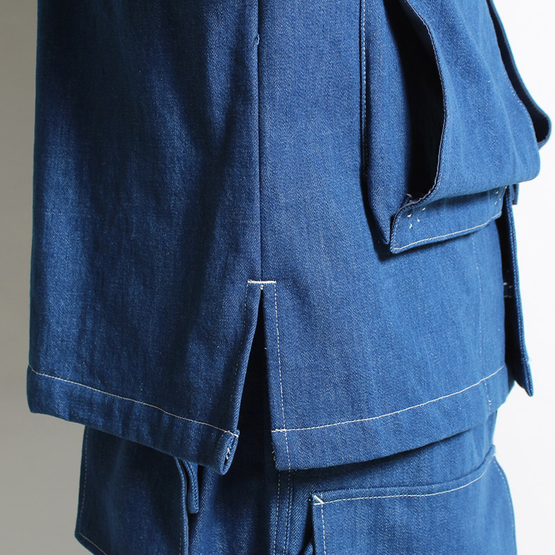 UTILITY FULL FLAP DENIM JACKET -INDIGO BLUE-