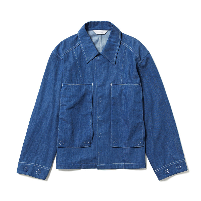 UTILITY FULL FLAP DENIM JACKET -INDIGO BLUE-