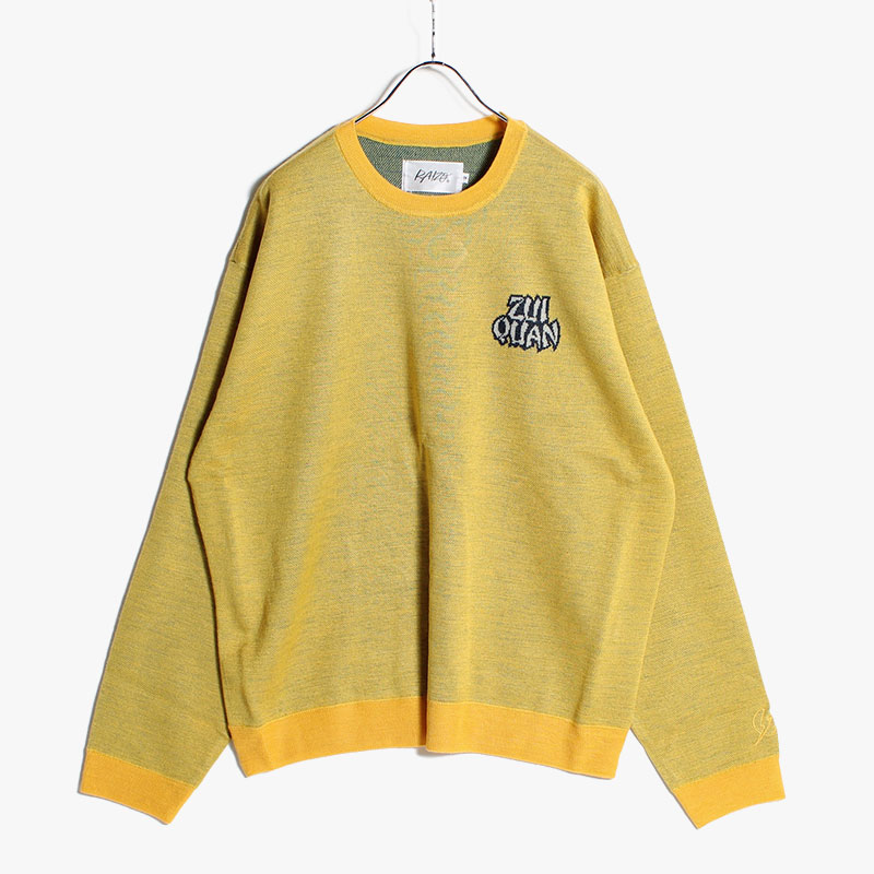 ZUIQUAN KNIT CREW -3.COLOR-(YELLOW)
