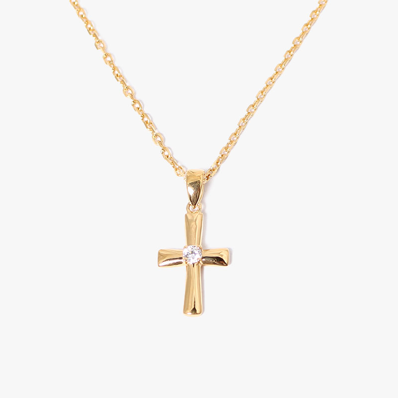 CROSS NECKLACE -GOLD-