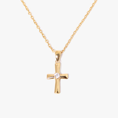 CROSS NECKLACE -GOLD-