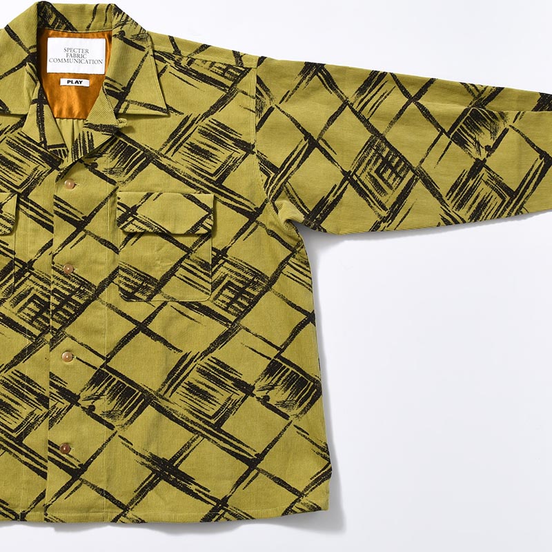 O/C LS SH PLAY/WIRE -MUSTARD-