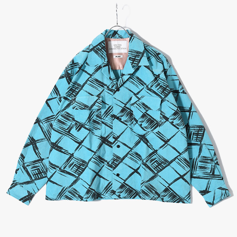 O/C LS SH PLAY/WIRE -TURQUOISE-