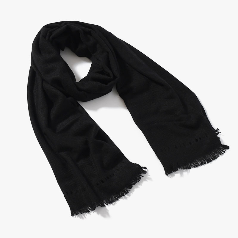 YAL WOOL SHAWL -2.COLOR-(BLACK)