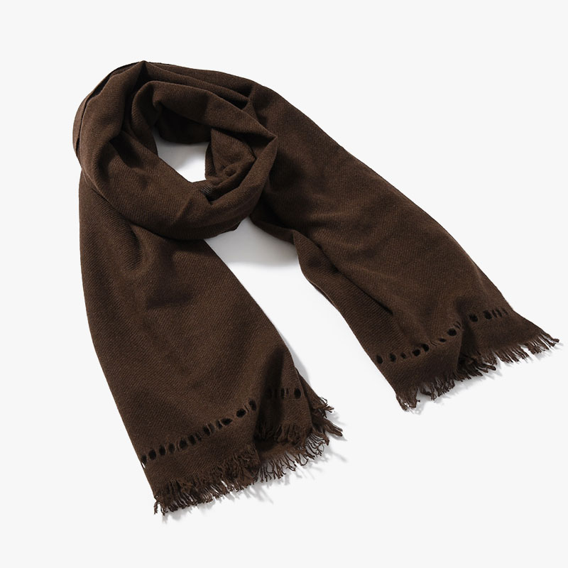 YAL WOOL SHAWL -2.COLOR-(BROWN)