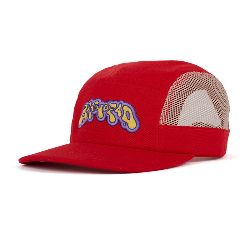 MESH PANEL CAMP HAT -RED-