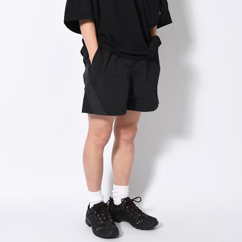 TRACK SHORT PANTS -BLACK-