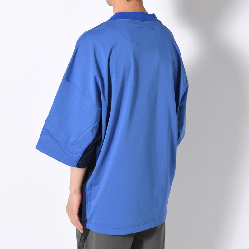 CREW NECK HALF SLEEVE TEE -BLUE-