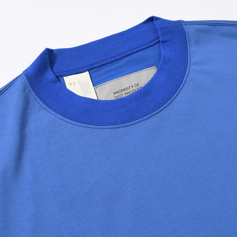 CREW NECK HALF SLEEVE TEE -BLUE-