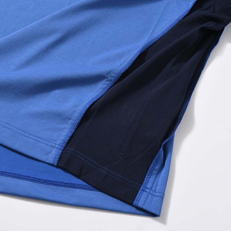 CREW NECK HALF SLEEVE TEE -BLUE-