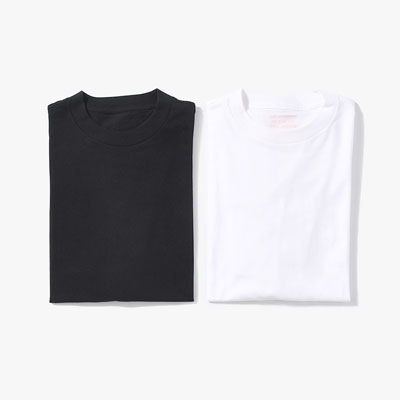 2PACK T-SHIRT -BLACK/WHITE-