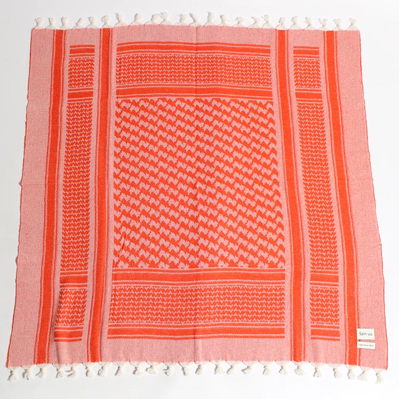 BIG STOLE AFGHAN -ORANGE-