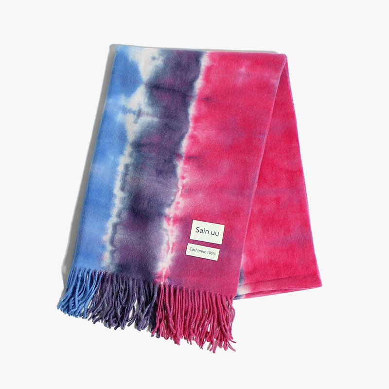 TYE DYE MUFFLER -2.COLOR-(BLUE)