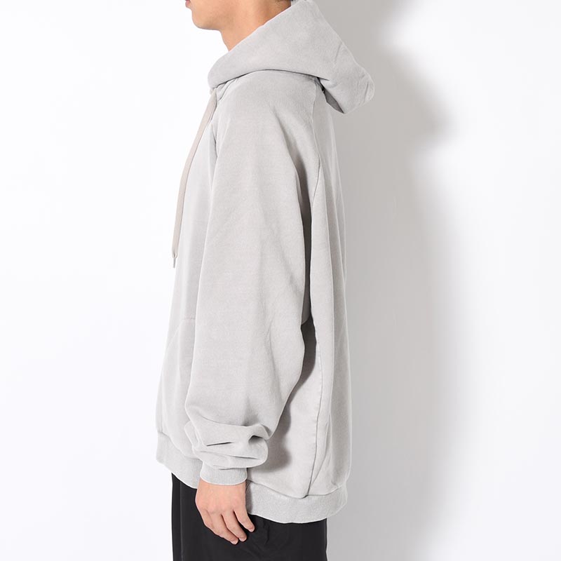 RESEARCHED HOODED PULLOVER C/P FLEECE -GRAY-