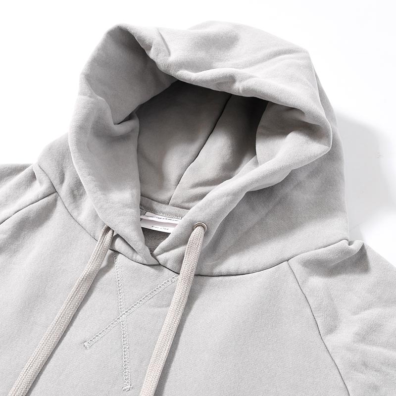 RESEARCHED HOODED PULLOVER C/P FLEECE -GRAY-