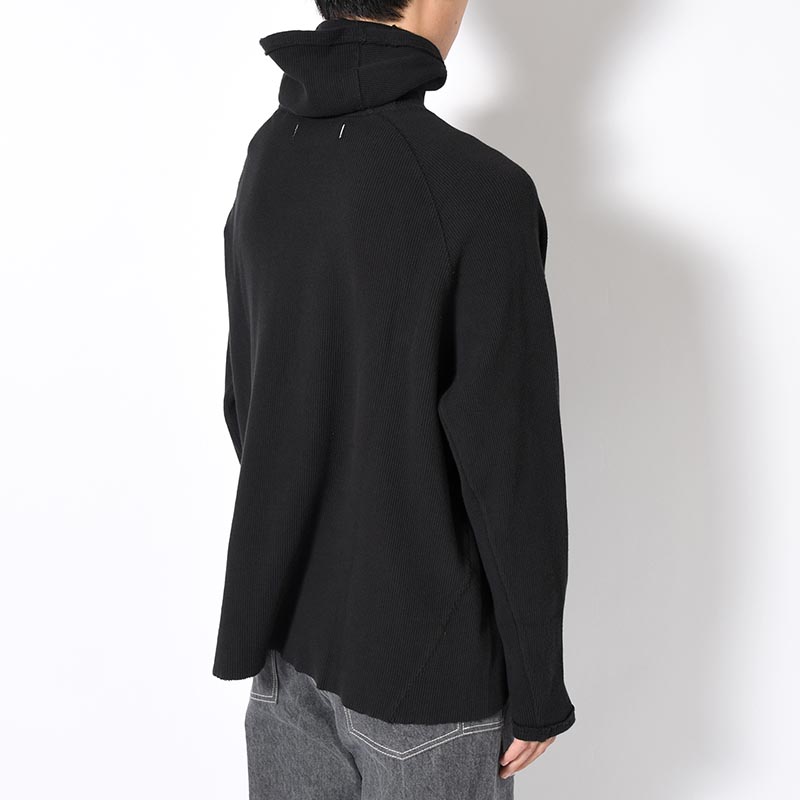 ORGANIZED H.ZIP PULLOVER C.THERMAL -BLACK-