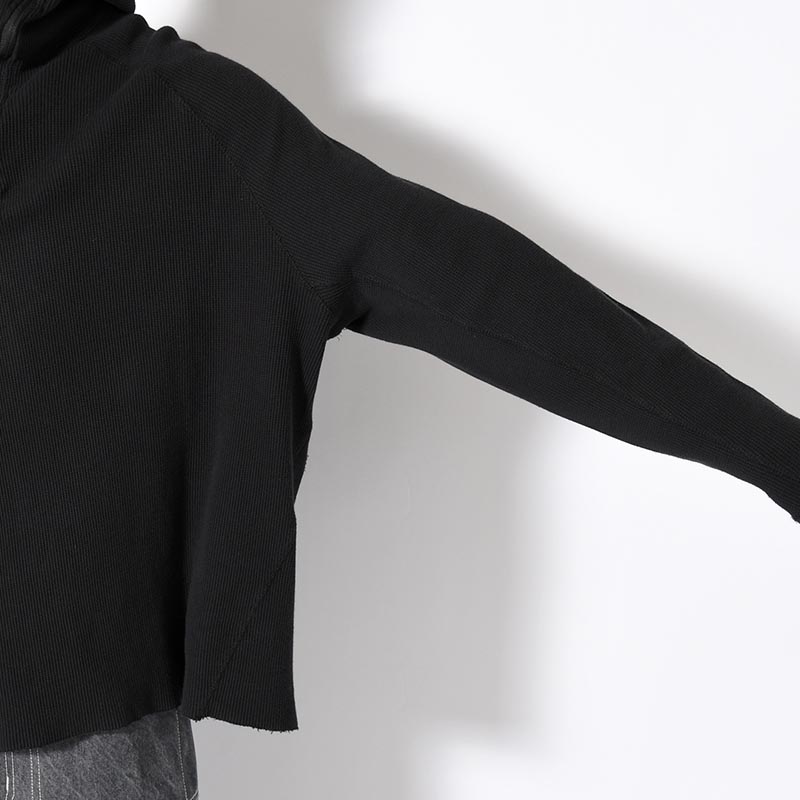 ORGANIZED H.ZIP PULLOVER C.THERMAL -BLACK-