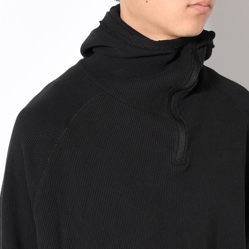 ORGANIZED H.ZIP PULLOVER C.THERMAL -BLACK-