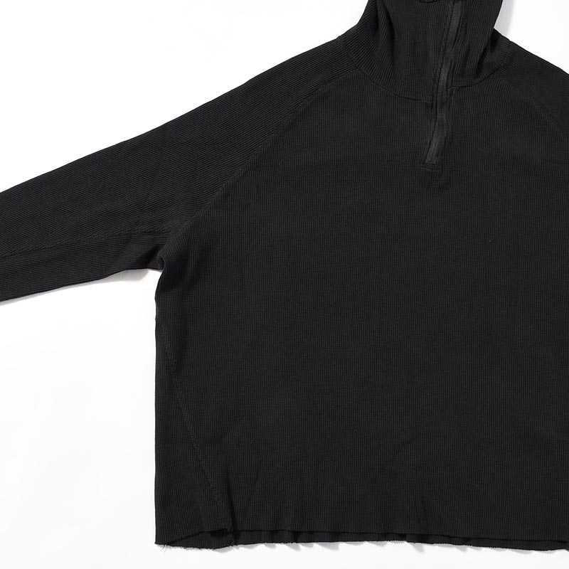 ORGANIZED H.ZIP PULLOVER C.THERMAL -BLACK-