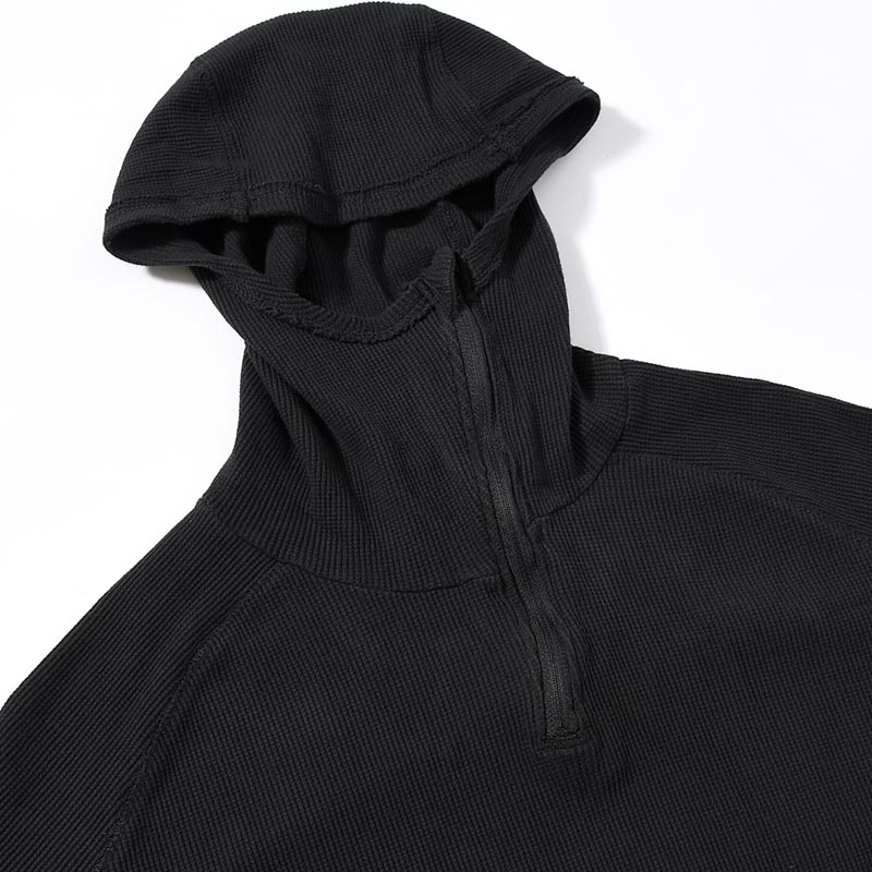 ORGANIZED H.ZIP PULLOVER C.THERMAL -BLACK-