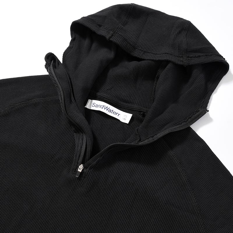 ORGANIZED H.ZIP PULLOVER C.THERMAL -BLACK-